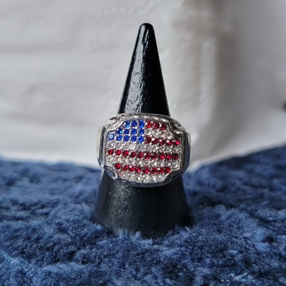 USA flags design ring - Picture 7 of 10